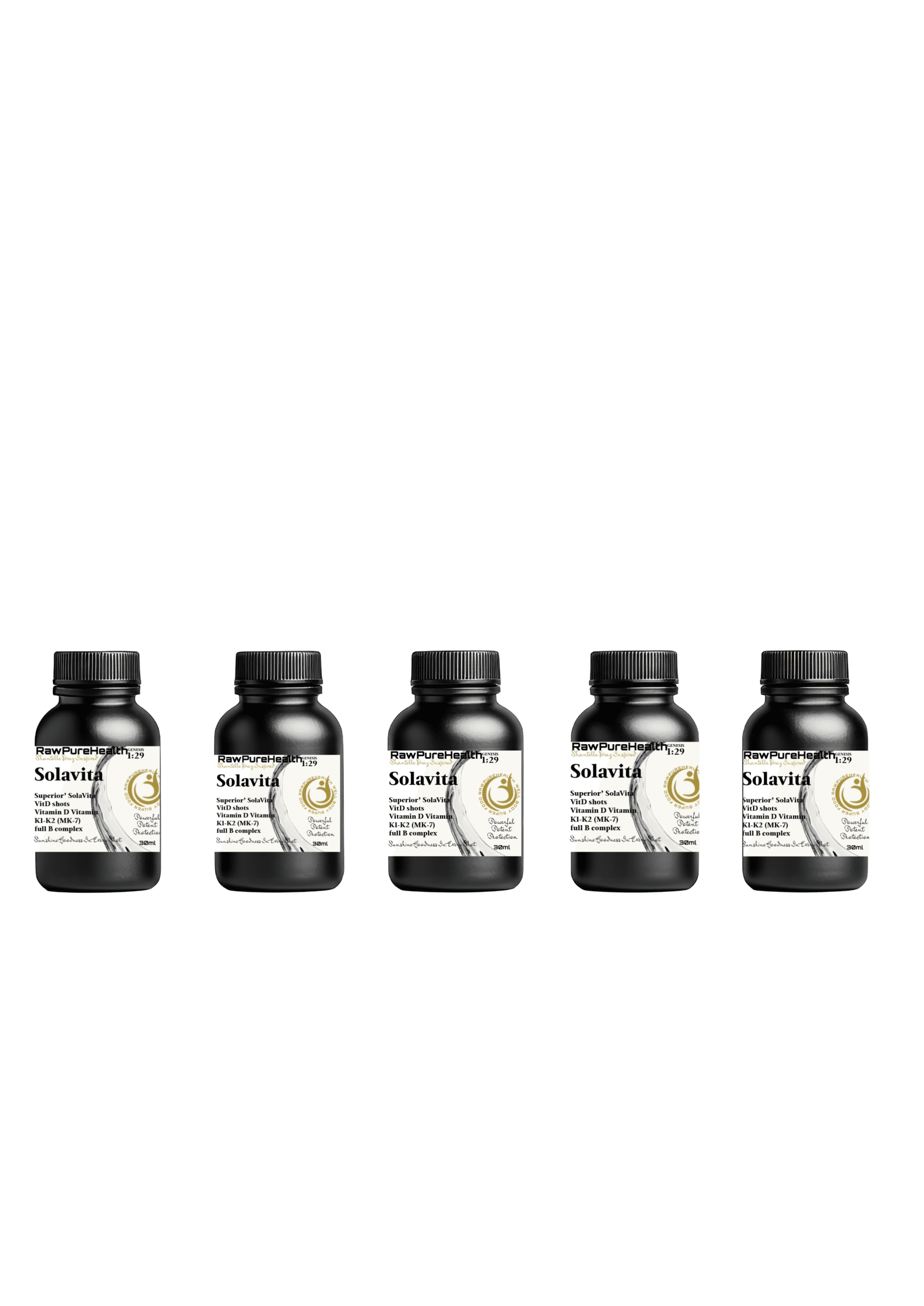 SolaVita™ Advanced D3 + K2 Synergy with Activated B-Complex (30ml Shots Xs 30 daily)